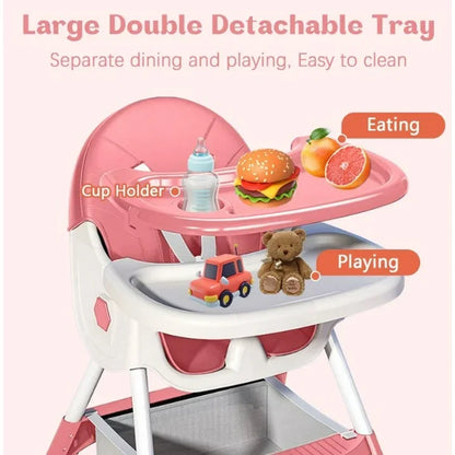 Foldable High Chair 4-in-1 Adjustable
