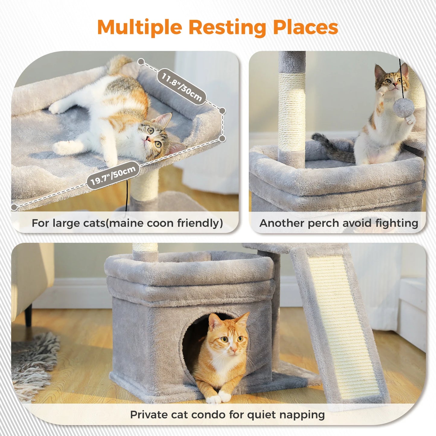 Small Cat Tree Scratching Post Top Perch