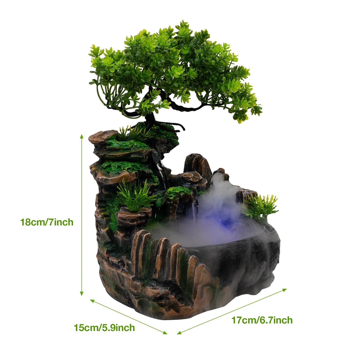 Tabletop Fountains Rockery Plants