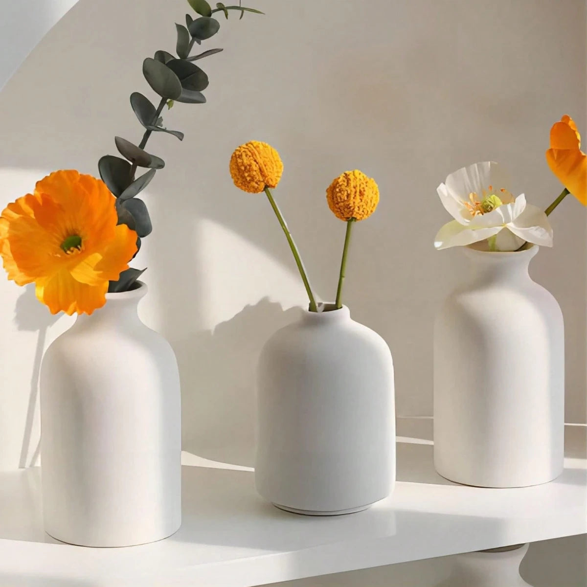 Driftwood Ceramic Vase Trio