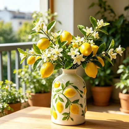 Citrus Grove Ceramic Vase
