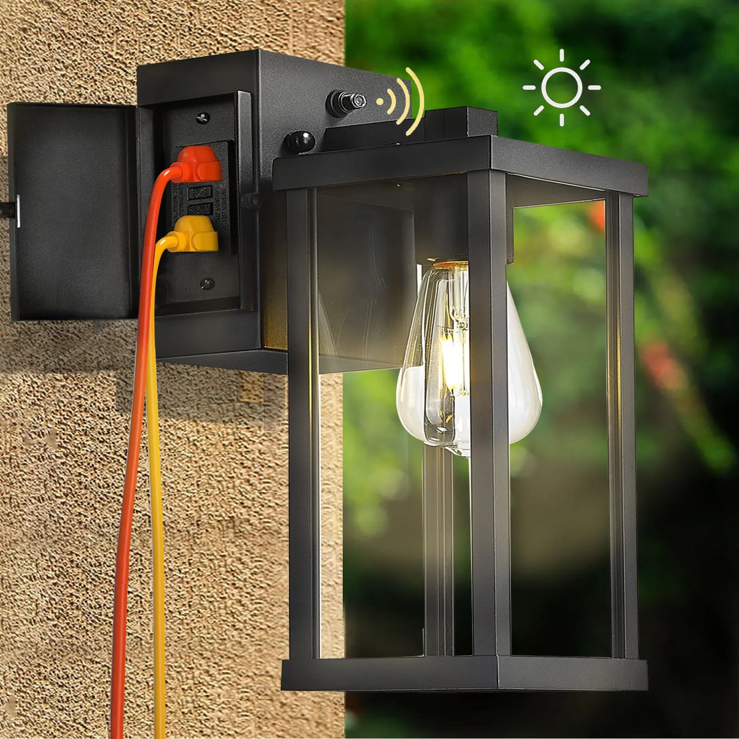 Porch Light GFCI Outlet Dusk To Dawn