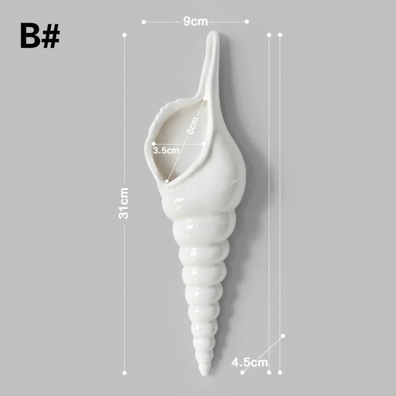 Sanibel Shell Ceramic Vase