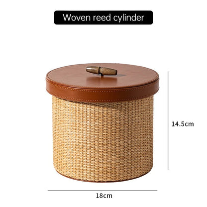 Palm Breeze Rattan Tissue Box & Organizer