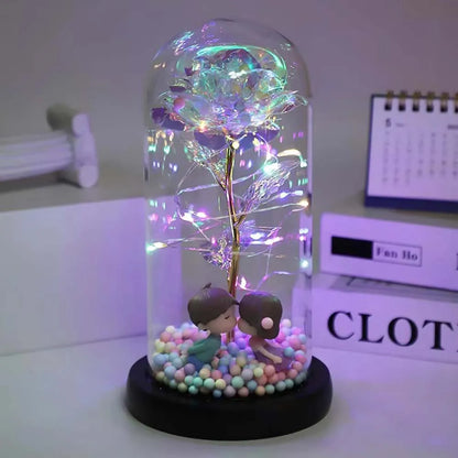 Galaxy Glass Rose Forever Eternal Crystal Flower