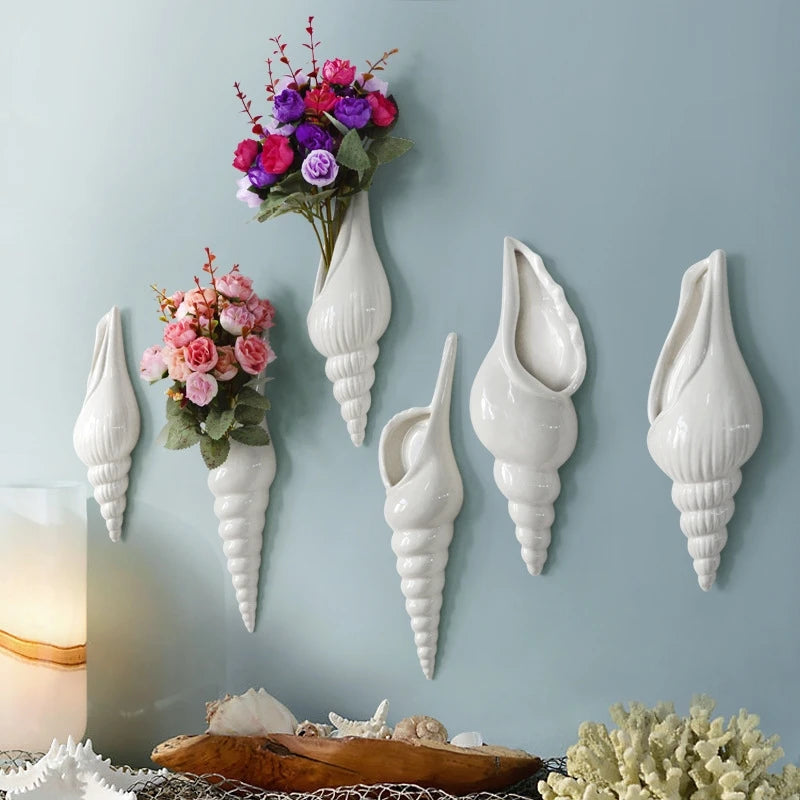 Sanibel Shell Ceramic Vase
