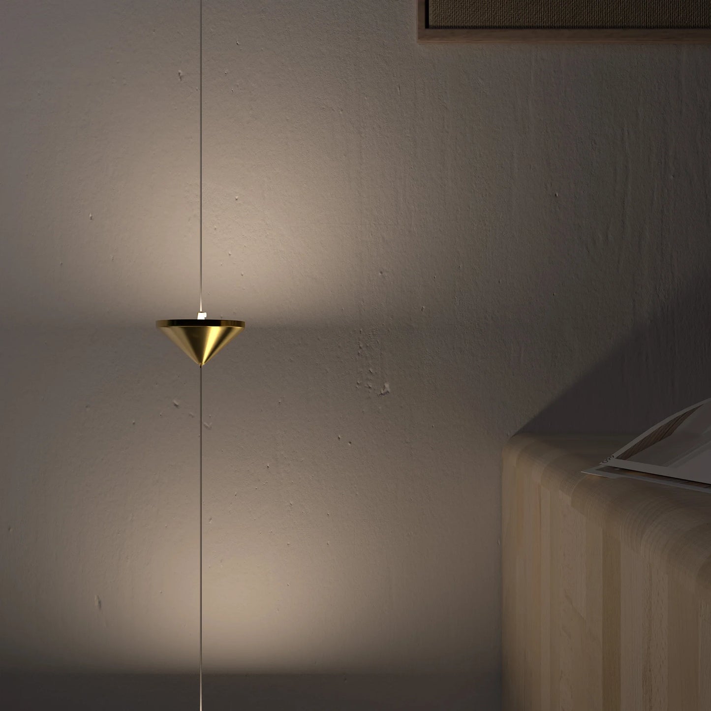 Gold Floor To Ceiling Flexible Linear Lamp