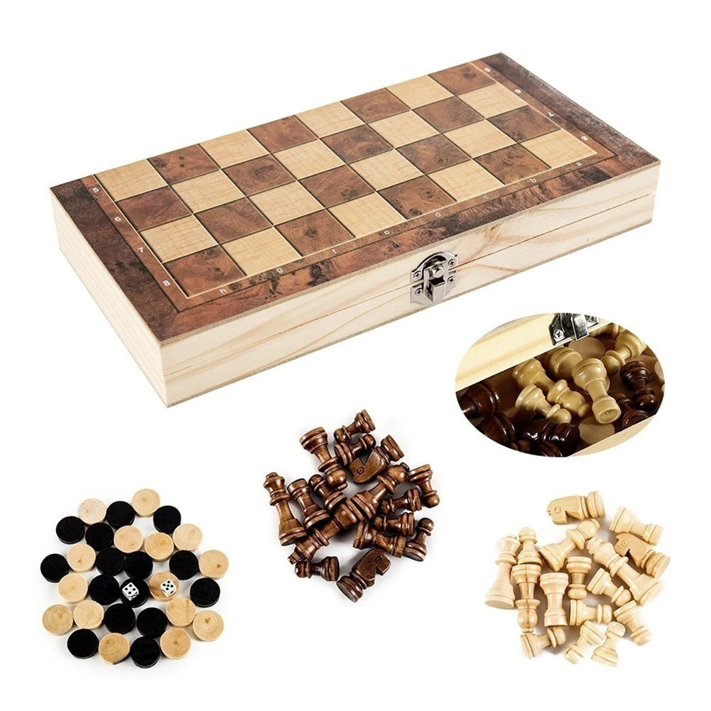 Magnetic Wooden Folding Chess Set