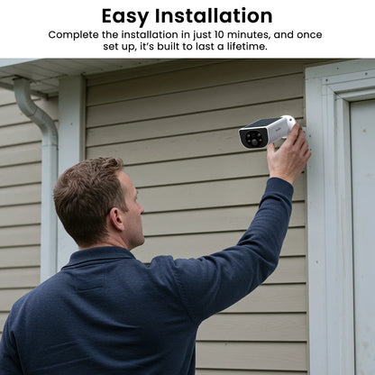 Solar Security Camera with Battery 3MP 2.4G Night Vision