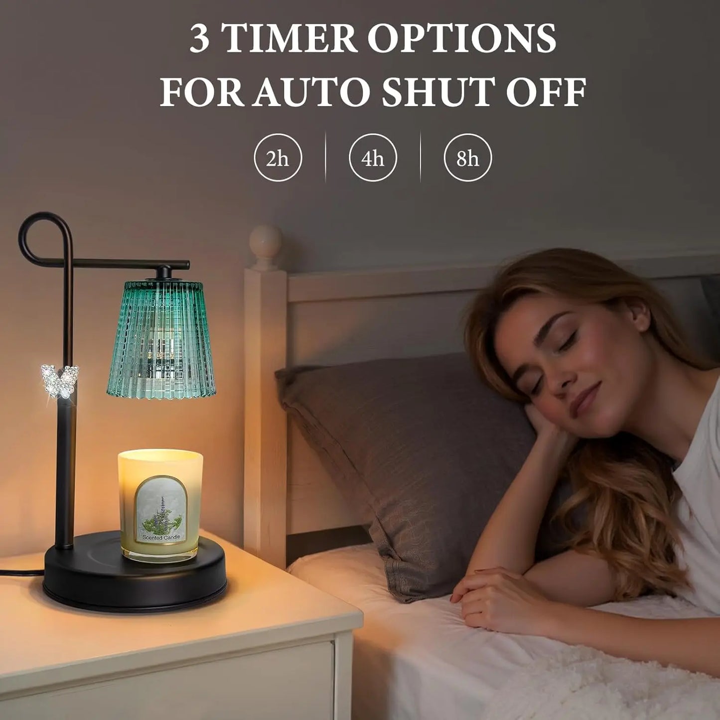 Timer Dimmer Candle Warmer Lamp with Adjustable Height Wax Melter for Home Decor and Gifts