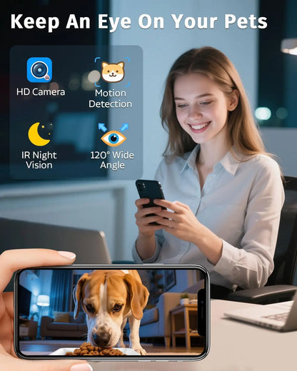 Automatic Dog Feeder with Camera 12L Capacity – Smart App Controlled Food Dispenser for Large Dogs