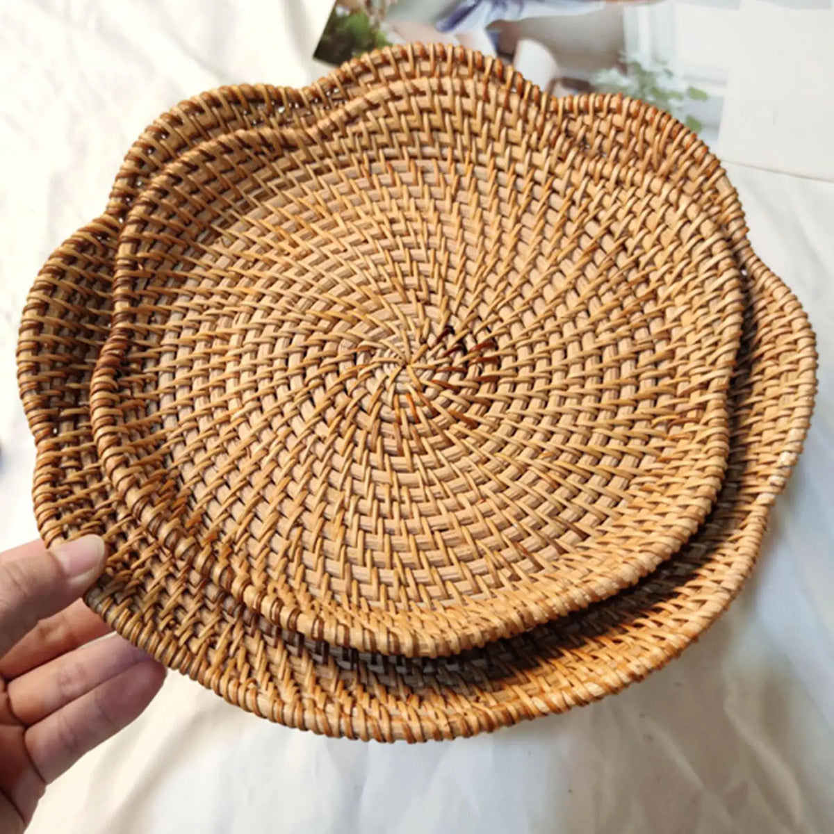 Suncoast Round Woven Tray