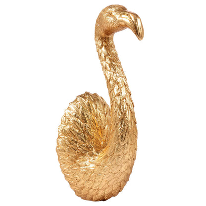 Golden Palm Flamingo Wall Sculpture