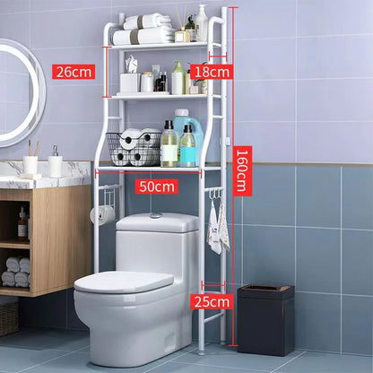 Over Toilet Organizer Rack Towel Hooks
