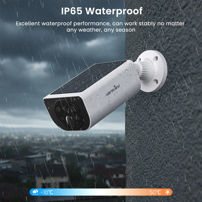 Solar Security Camera with Battery 3MP 2.4G Night Vision