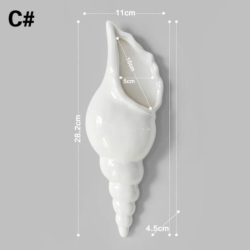 Sanibel Shell Ceramic Vase