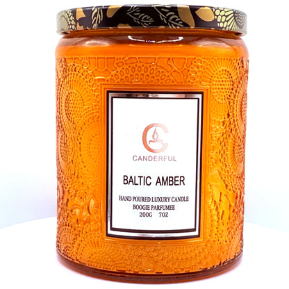Embossed Glass Scented Candle Soy Wax Aromatherapy Candle | 5 Scents | 40 Hour Long Burn | Plant Essential Oil Clean Burn