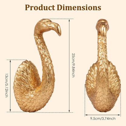 Golden Palm Flamingo Wall Sculpture