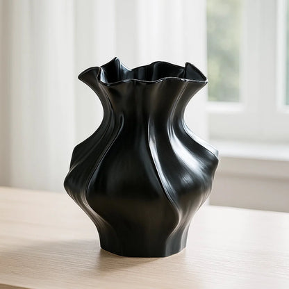 Whitecap Wave Ceramic Vase