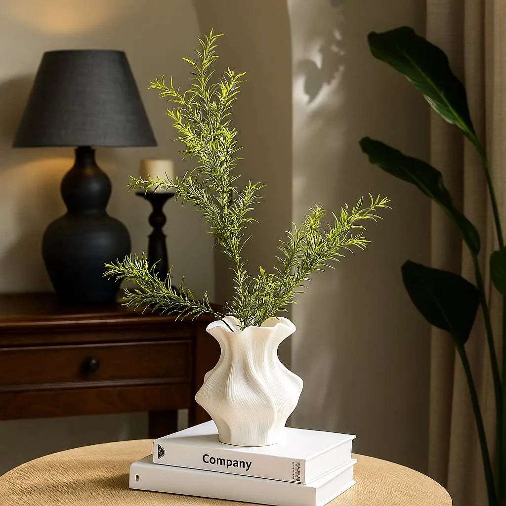 Whitecap Wave Ceramic Vase