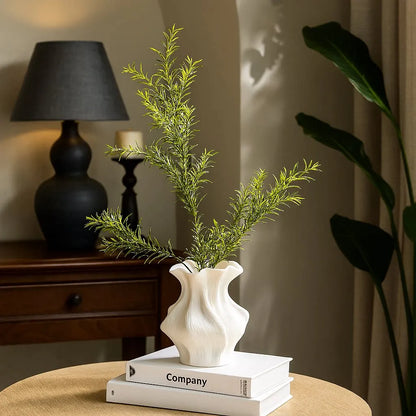 Whitecap Wave Ceramic Vase