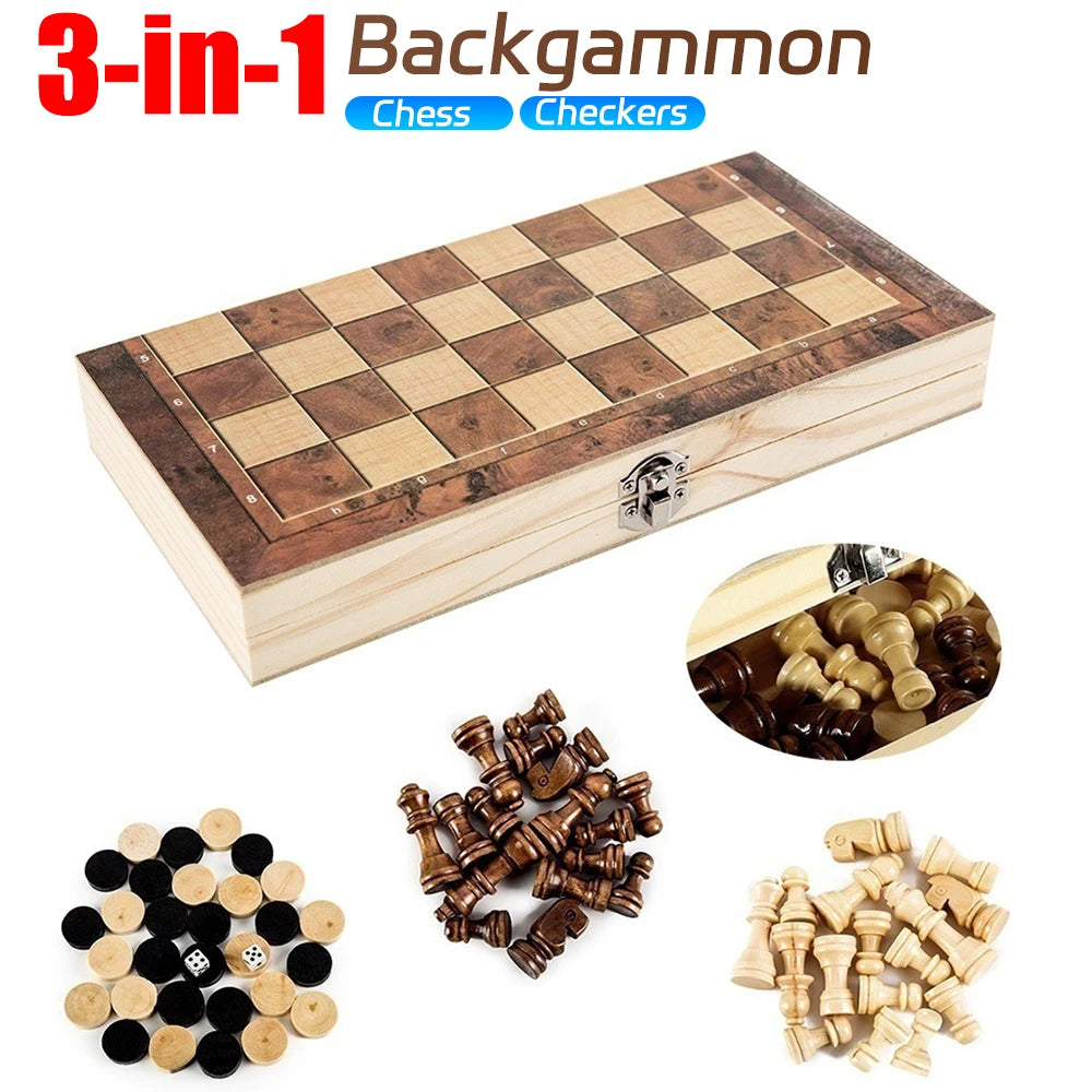 Magnetic Wooden Folding Chess Set
