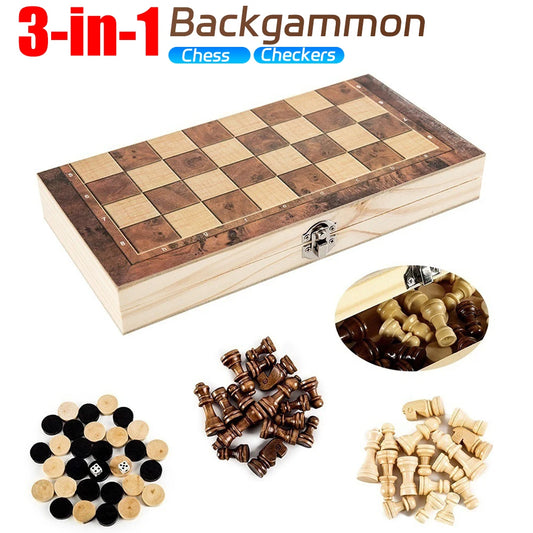Magnetic Wooden Folding Chess Set