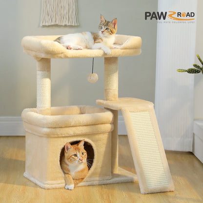 Small Cat Tree Scratching Post Top Perch