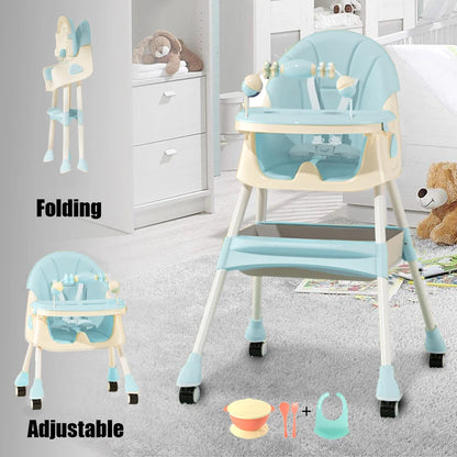 Foldable High Chair 4-in-1 Adjustable