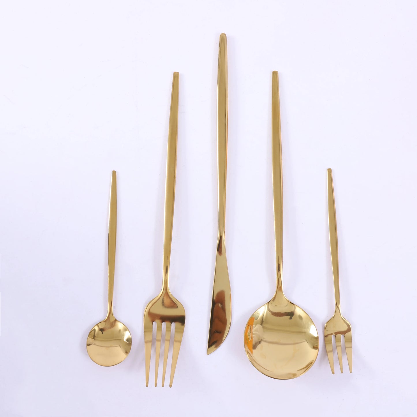 Gold Stainless Steel Tableware Set