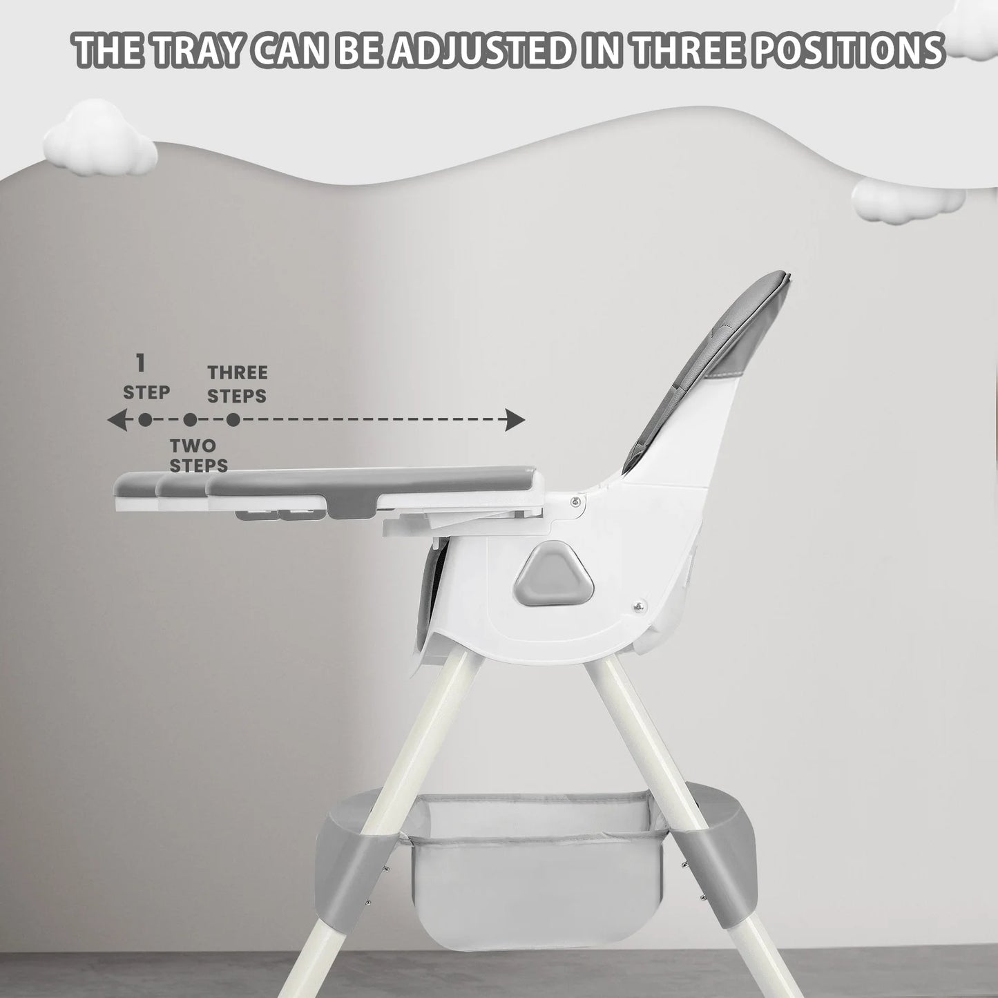 Foldable High Chair Easy Clean
