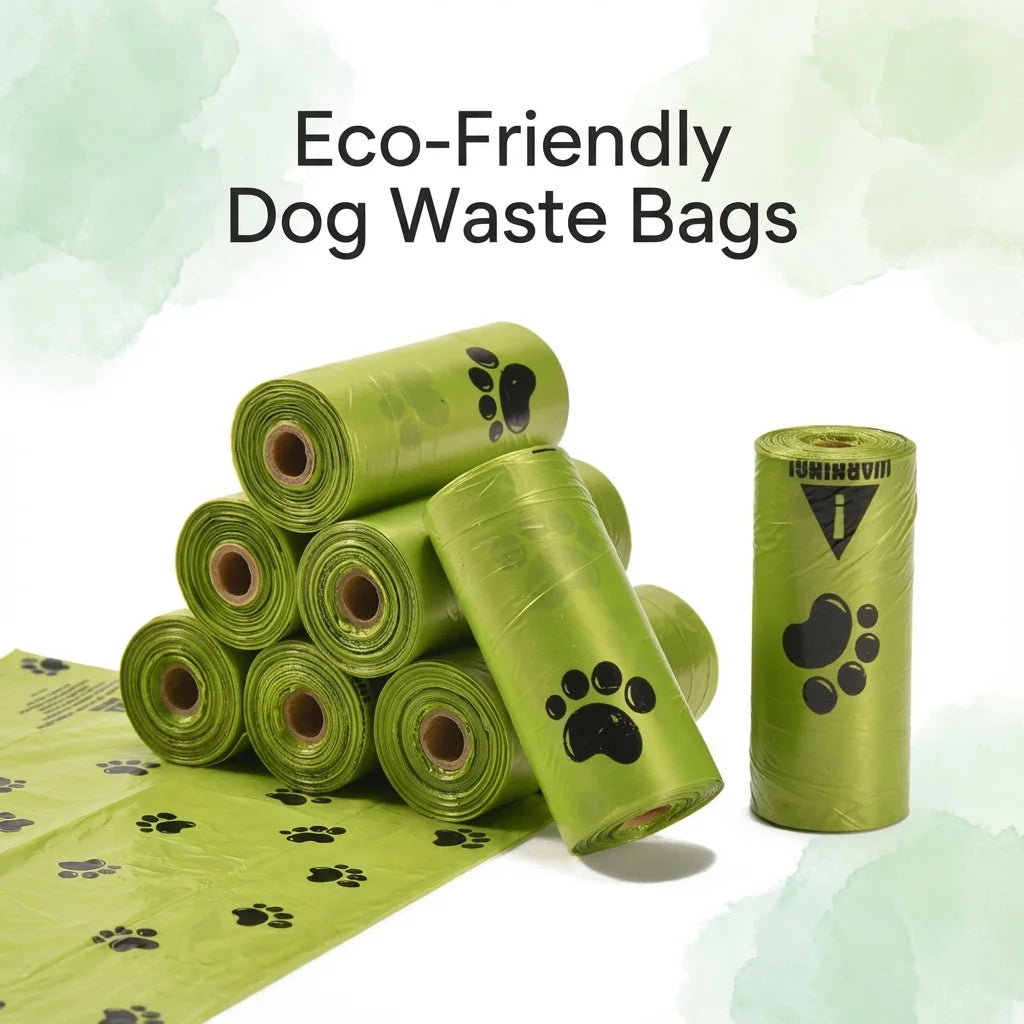 Eco Friendly Pet Waste Bags with Dispenser – Biodegradable Dog Poop Bags for Easy Clean Up