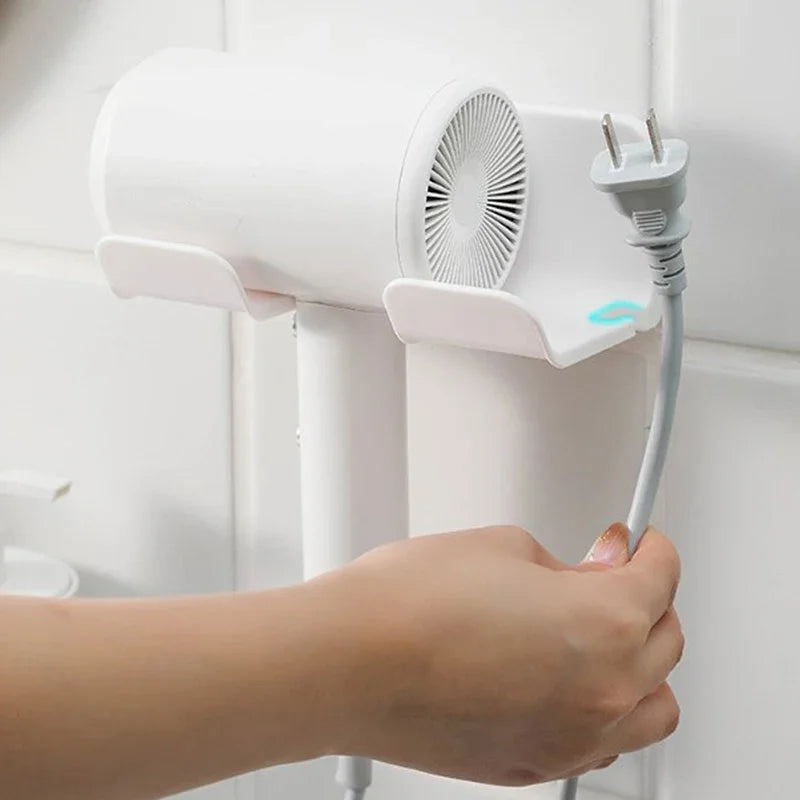 Wall Mounted Hair Dryer Holder – No-Drill Bathroom Organizer & Space-Saving Blow Dryer Storage Rack