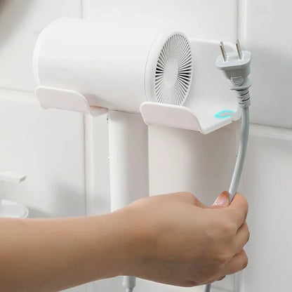 Wall Mounted Hair Dryer Holder – No-Drill Bathroom Organizer & Space-Saving Blow Dryer Storage Rack