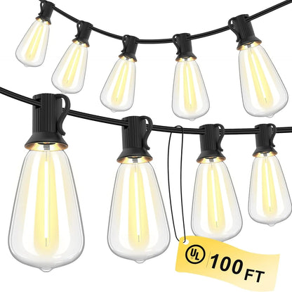150FT LED Outdoor String Lights Waterproof Dimmable
