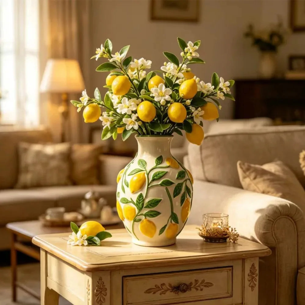 Citrus Grove Ceramic Vase