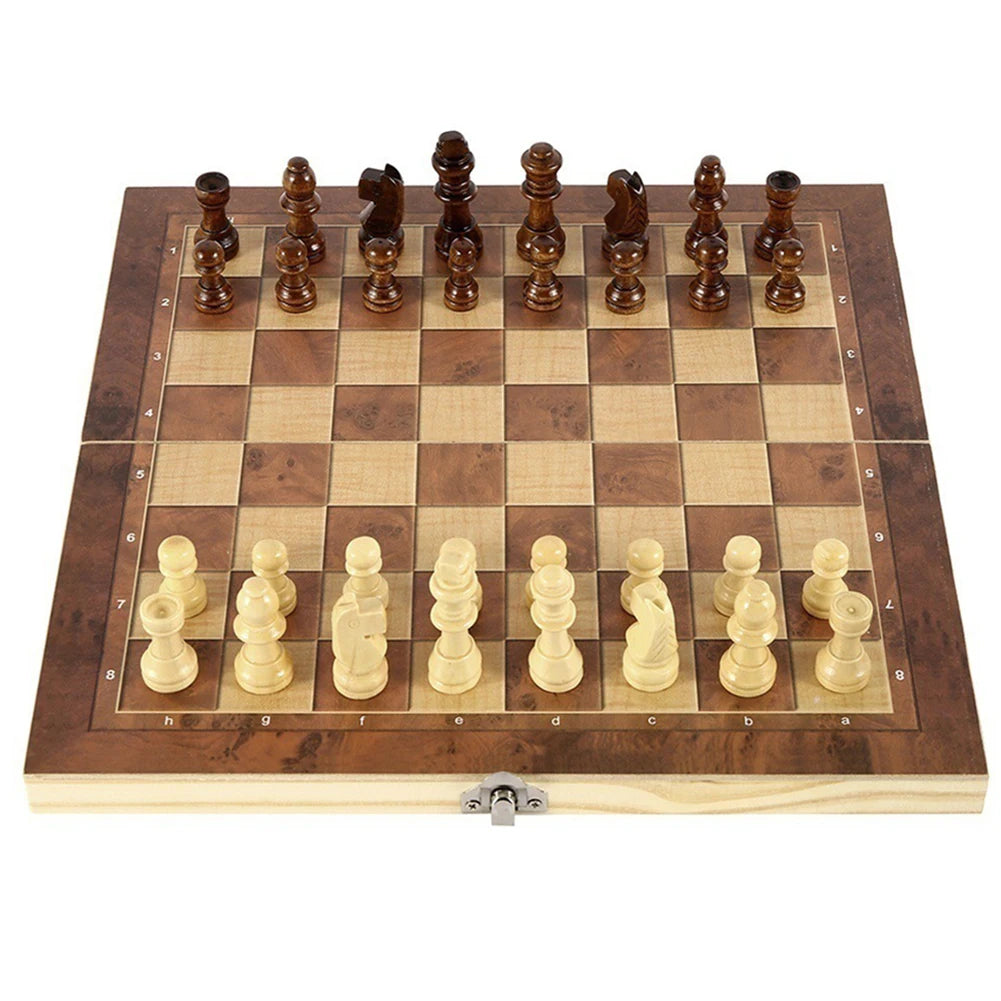 Magnetic Wooden Folding Chess Set