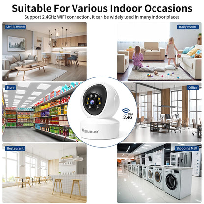 Indoor Security Camera 360° Coverage 2-Way Audio