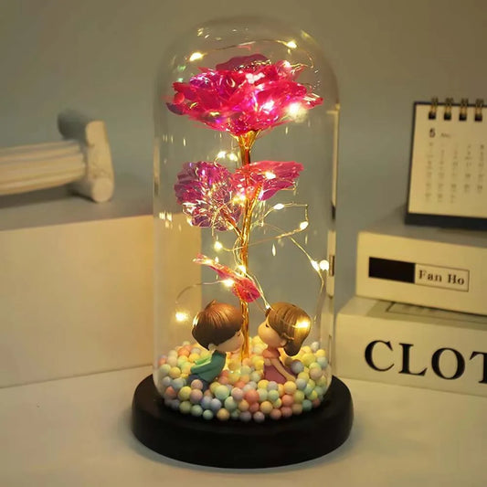 Galaxy Glass Rose Forever Eternal Crystal Flower