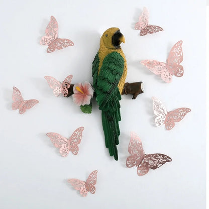 12 Piece 3D Butterfly Wall Decor Set – Gold Decorative Wall Stickers for Home and Room Decoration