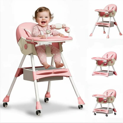 Foldable High Chair 4-in-1 Adjustable