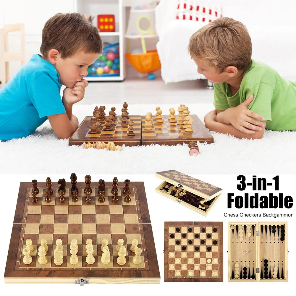 Magnetic Wooden Folding Chess Set