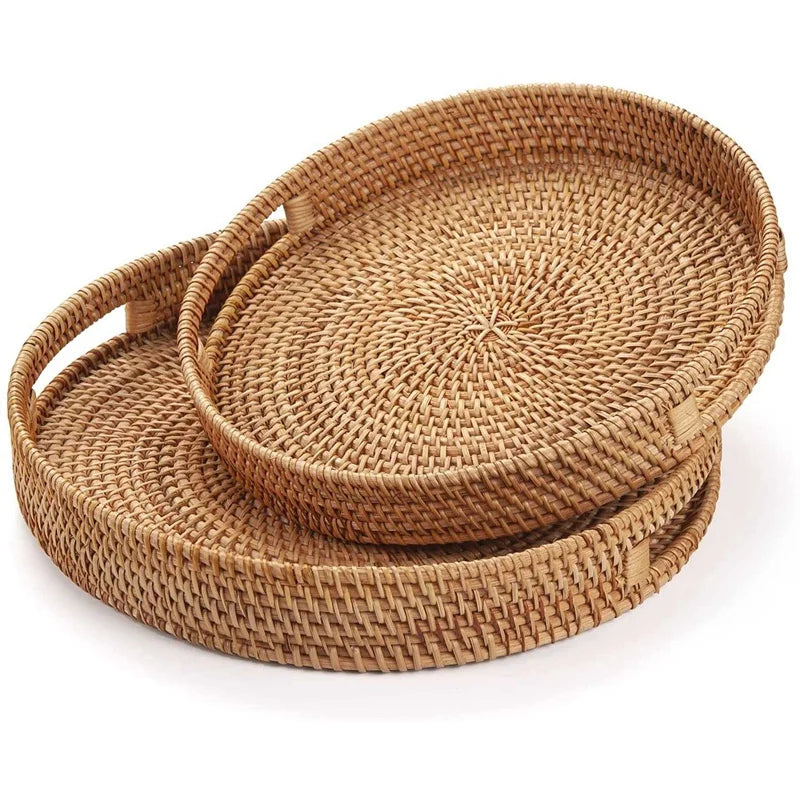 Gulf Coast Rattan Ottoman Tray