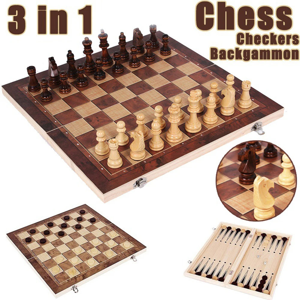 Magnetic Wooden Folding Chess Set
