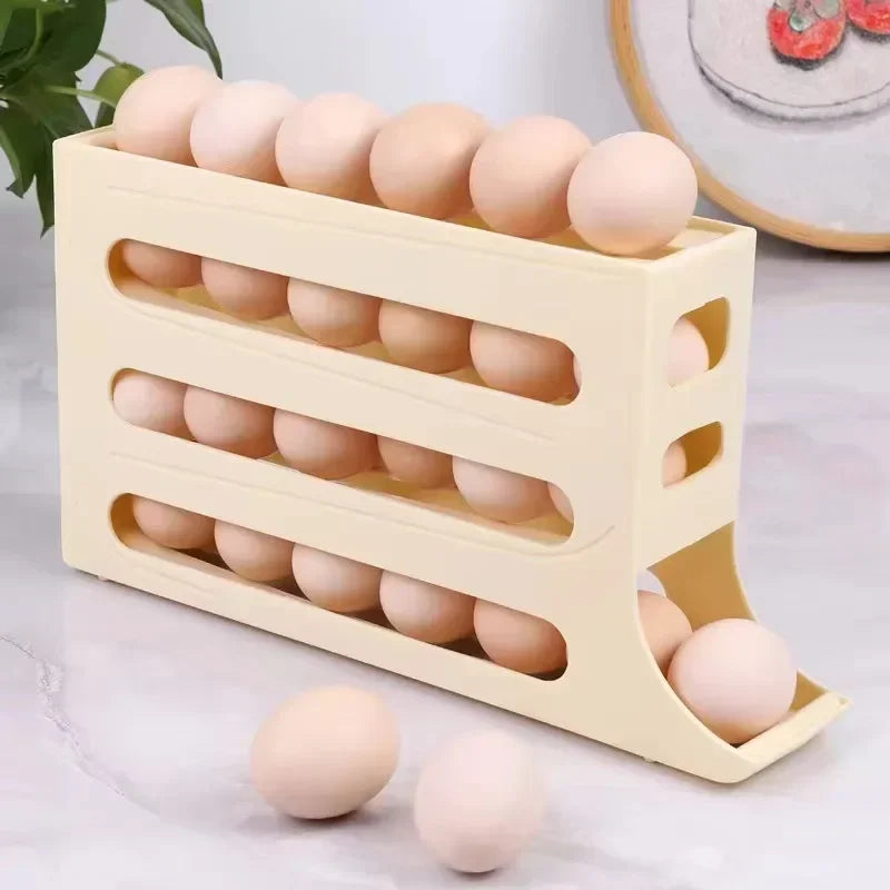 Refrigerator Rolling Egg Storage Organizer