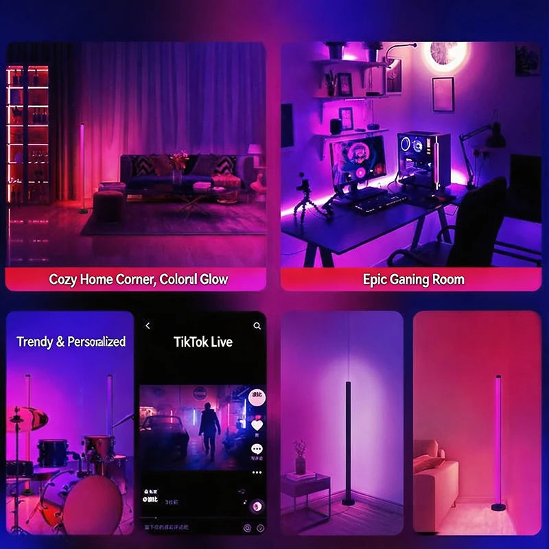 Floor Lamp RGB Color with Music Sync Modern 16 Million Color Changing