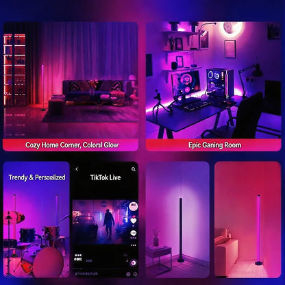 Floor Lamp RGB Color with Music Sync Modern 16 Million Color Changing