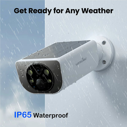 Solar Security Camera with Battery 3MP 2.4G Night Vision