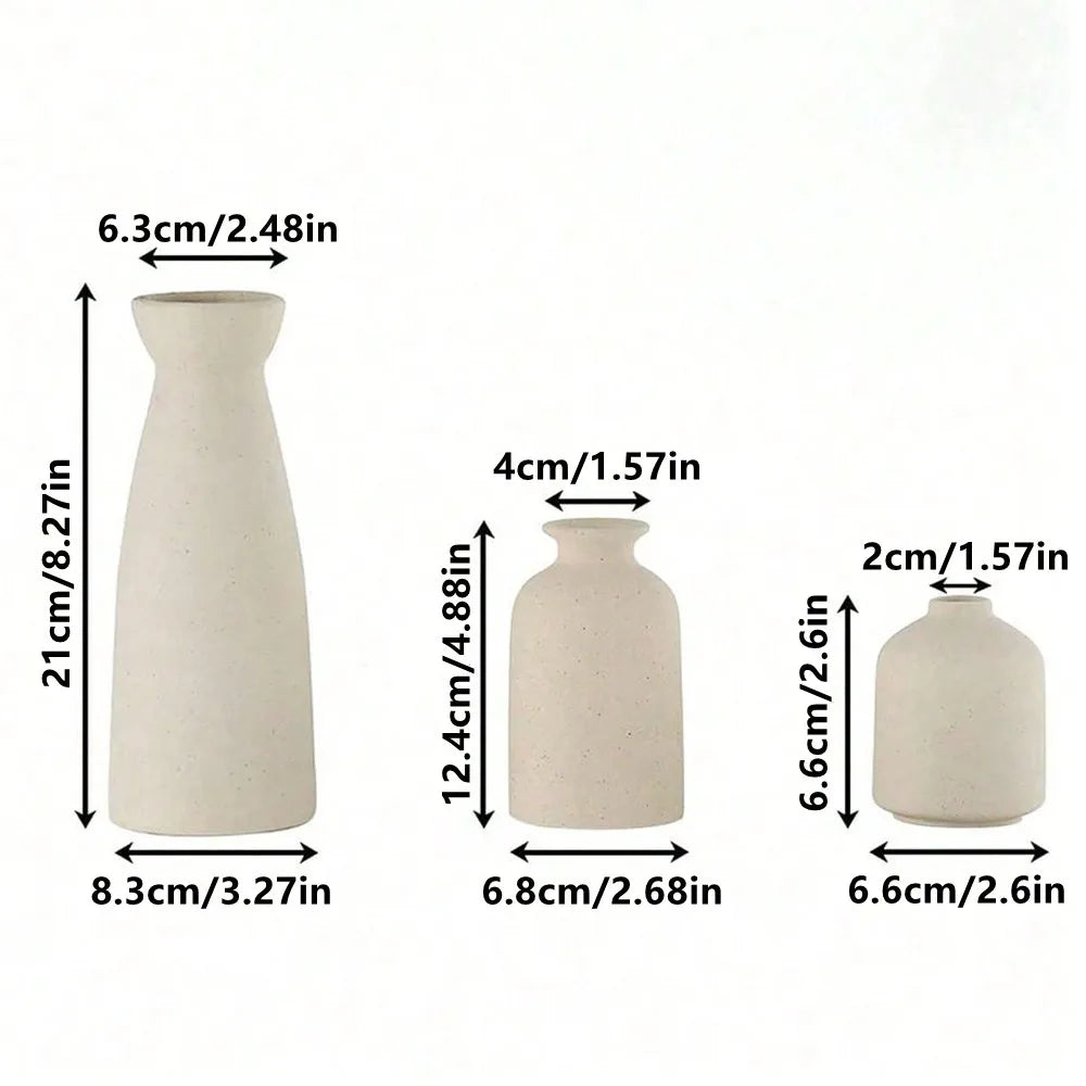 Driftwood Ceramic Vase Trio