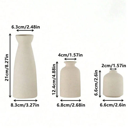 Driftwood Ceramic Vase Trio